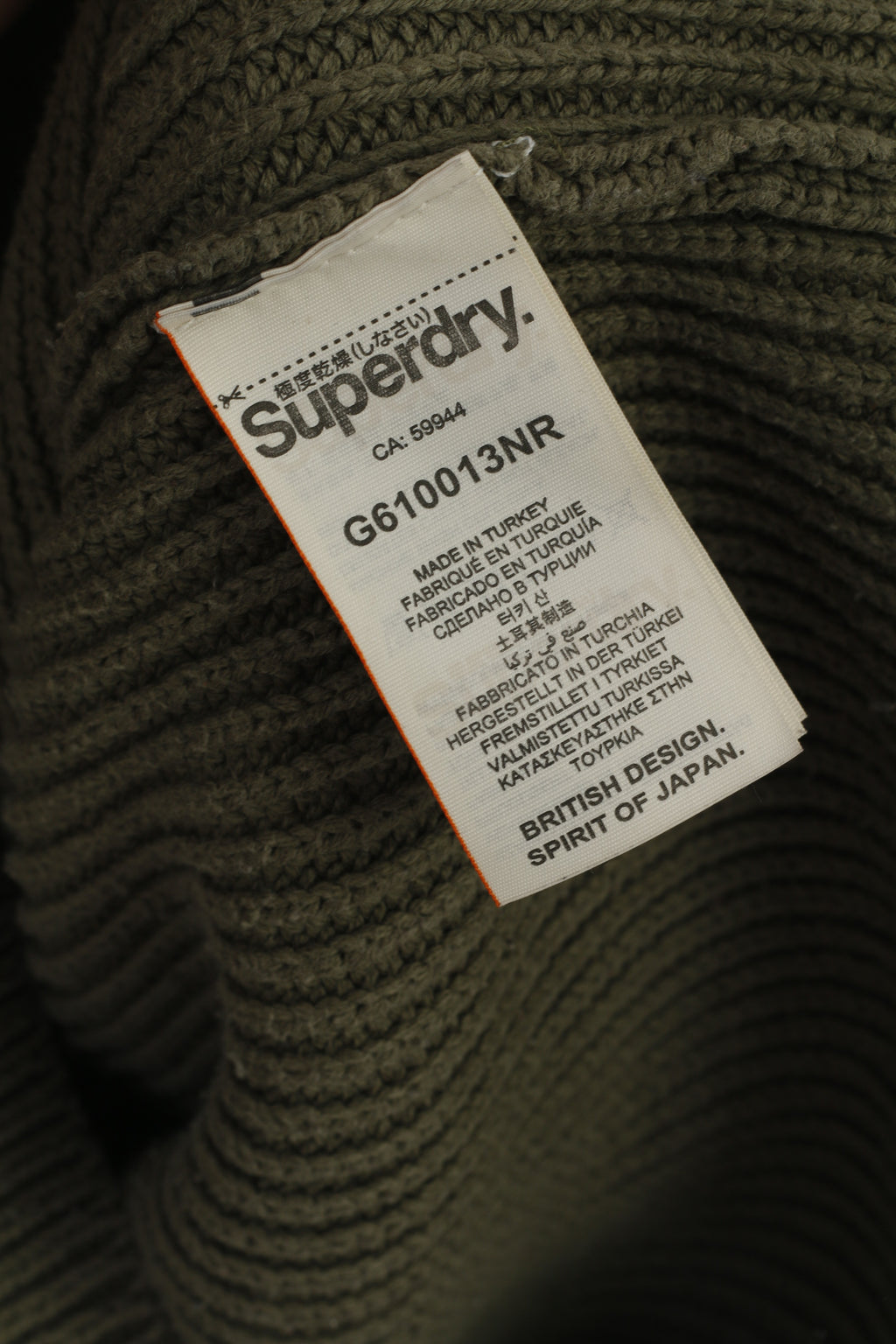 Superdry Air Corp Women 16 XL Jumper Green V Neck Cotton Air Force Embroidered Sweater