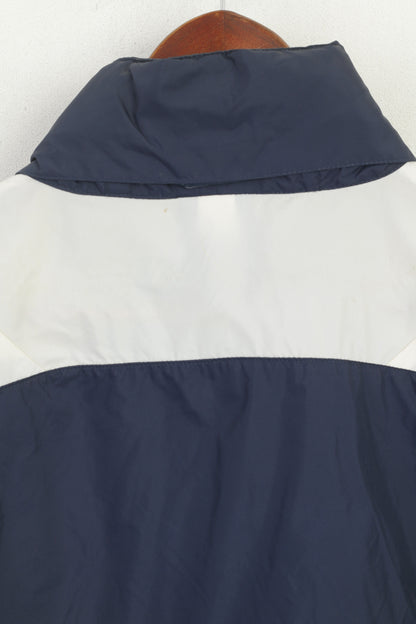 Umbro Men L Jacket Navy Nylon Sportswear England FA Hidden Hood Vintage Top