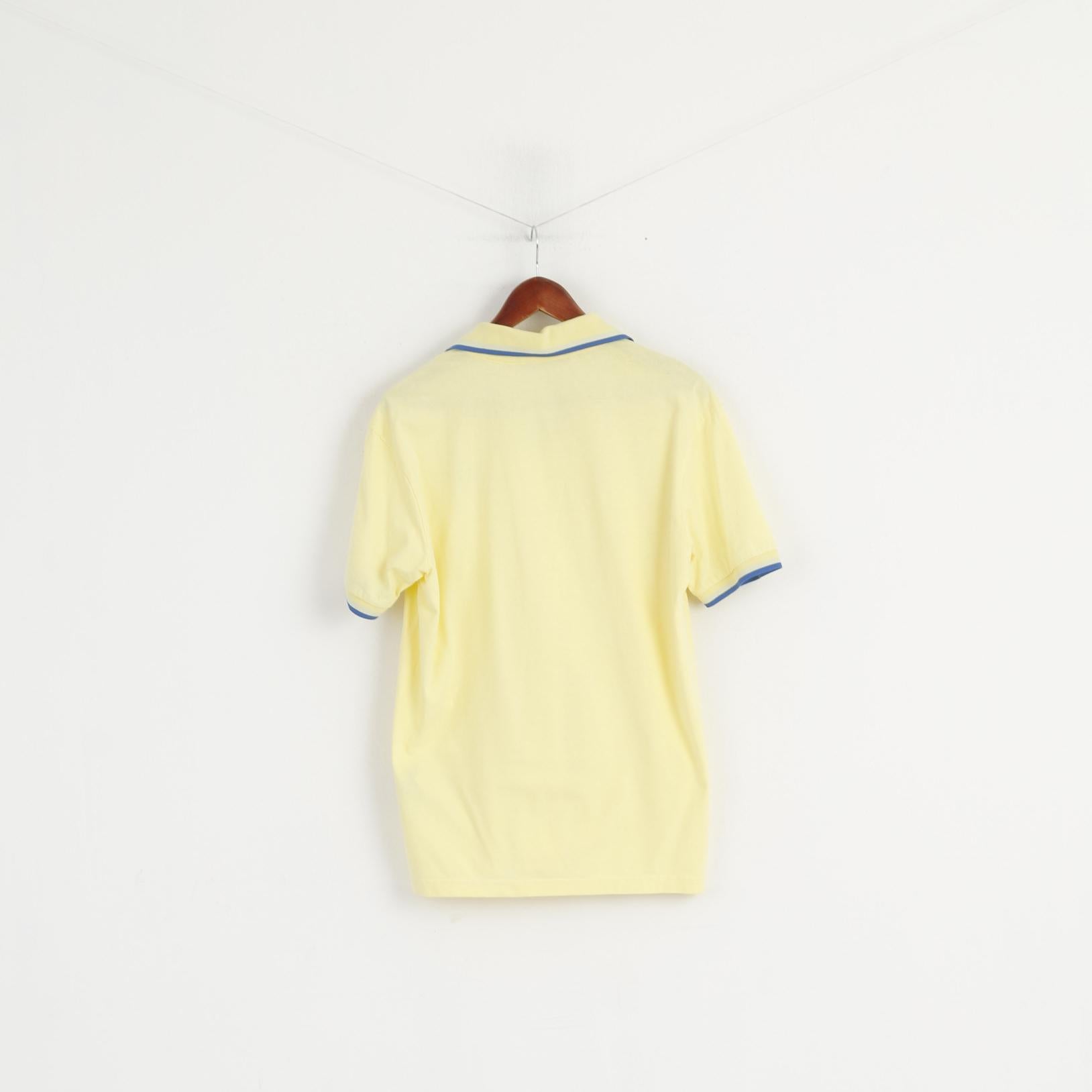 Duck And Cover Men L Polo Shirt Yellow Cotton vaughan Style Classic Top
