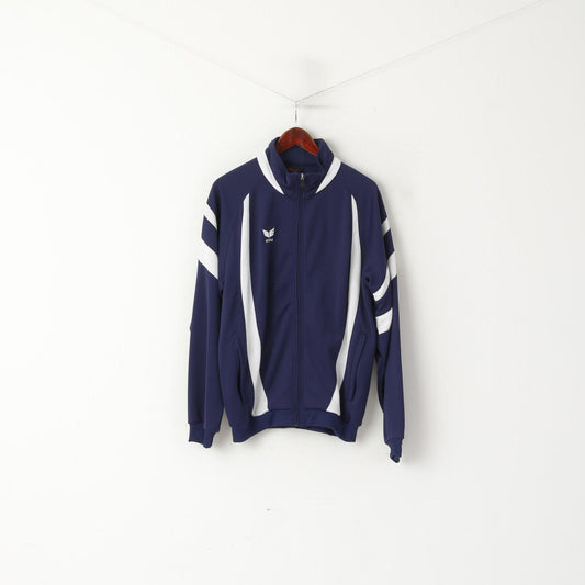 Erima Men L Sweatshirt Navy Vintage Sport SC Nestle Frankfurt Full Zipper Track Top