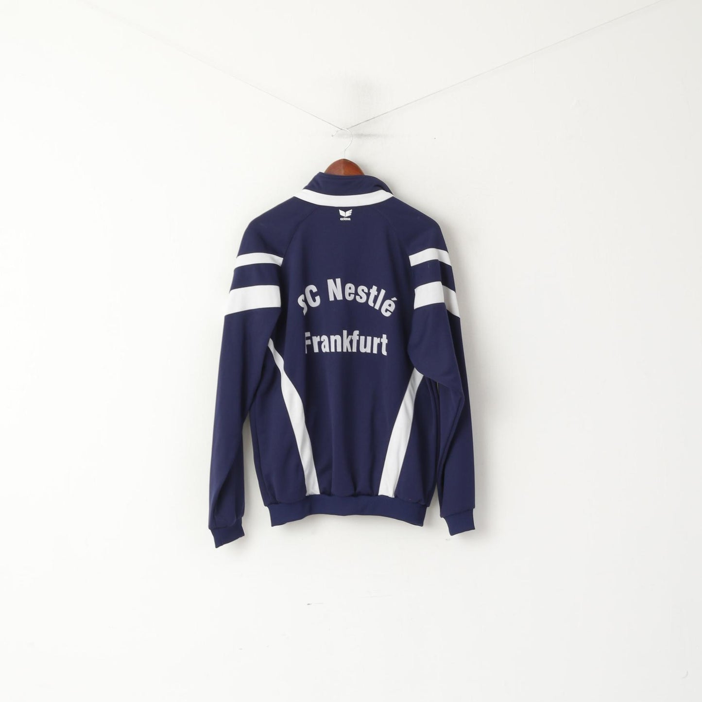 Felpa Erima da uomo L Navy Vintage Sport SC Nestlé Frankfurt Top con cerniera intera