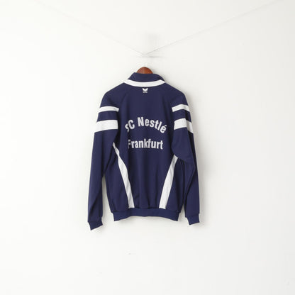 Felpa Erima da uomo L Navy Vintage Sport SC Nestlé Frankfurt Top con cerniera intera