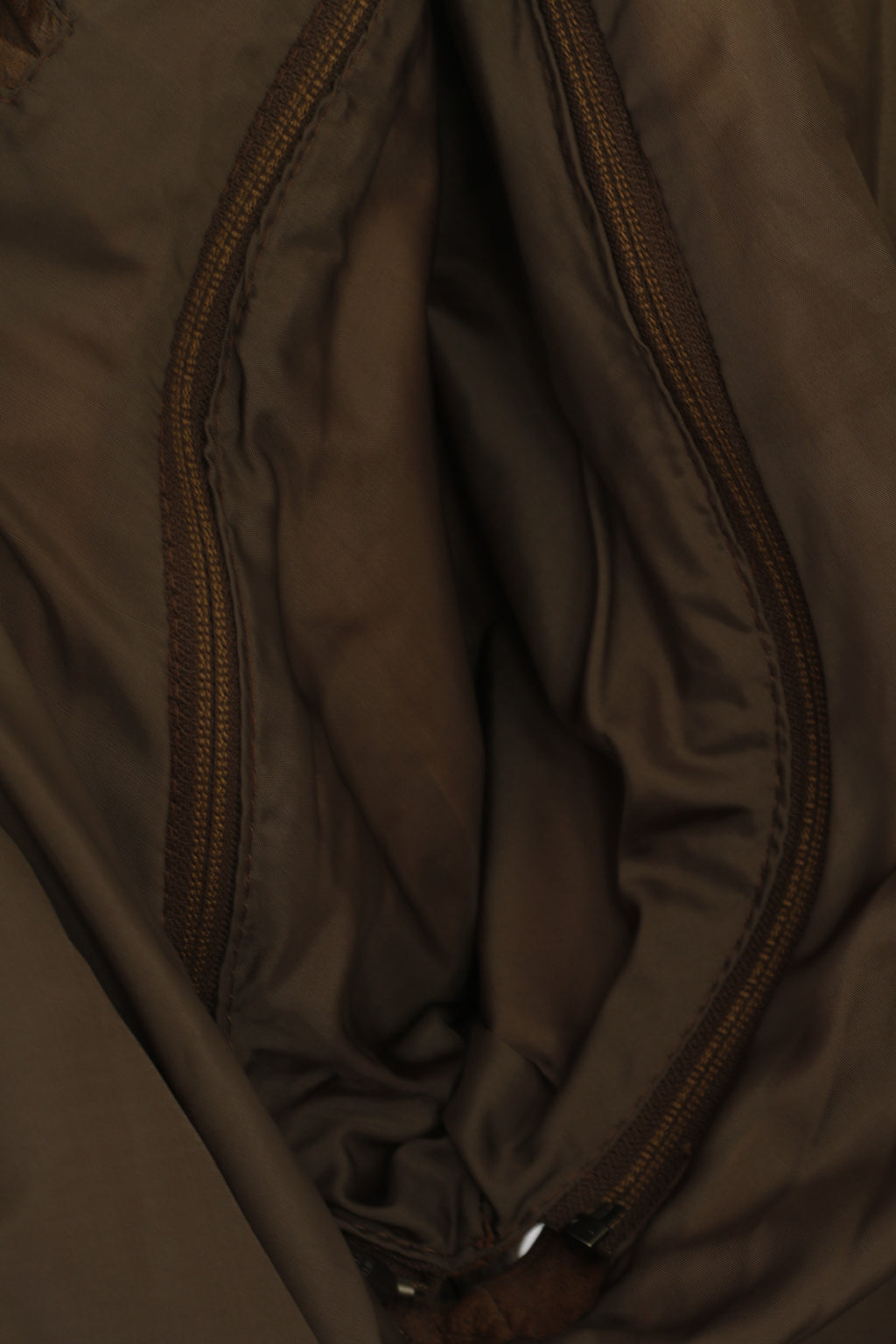 C&A Men 52 L Bomber Jacket Brown Leather Vintage Removable Sleeve Biker Top