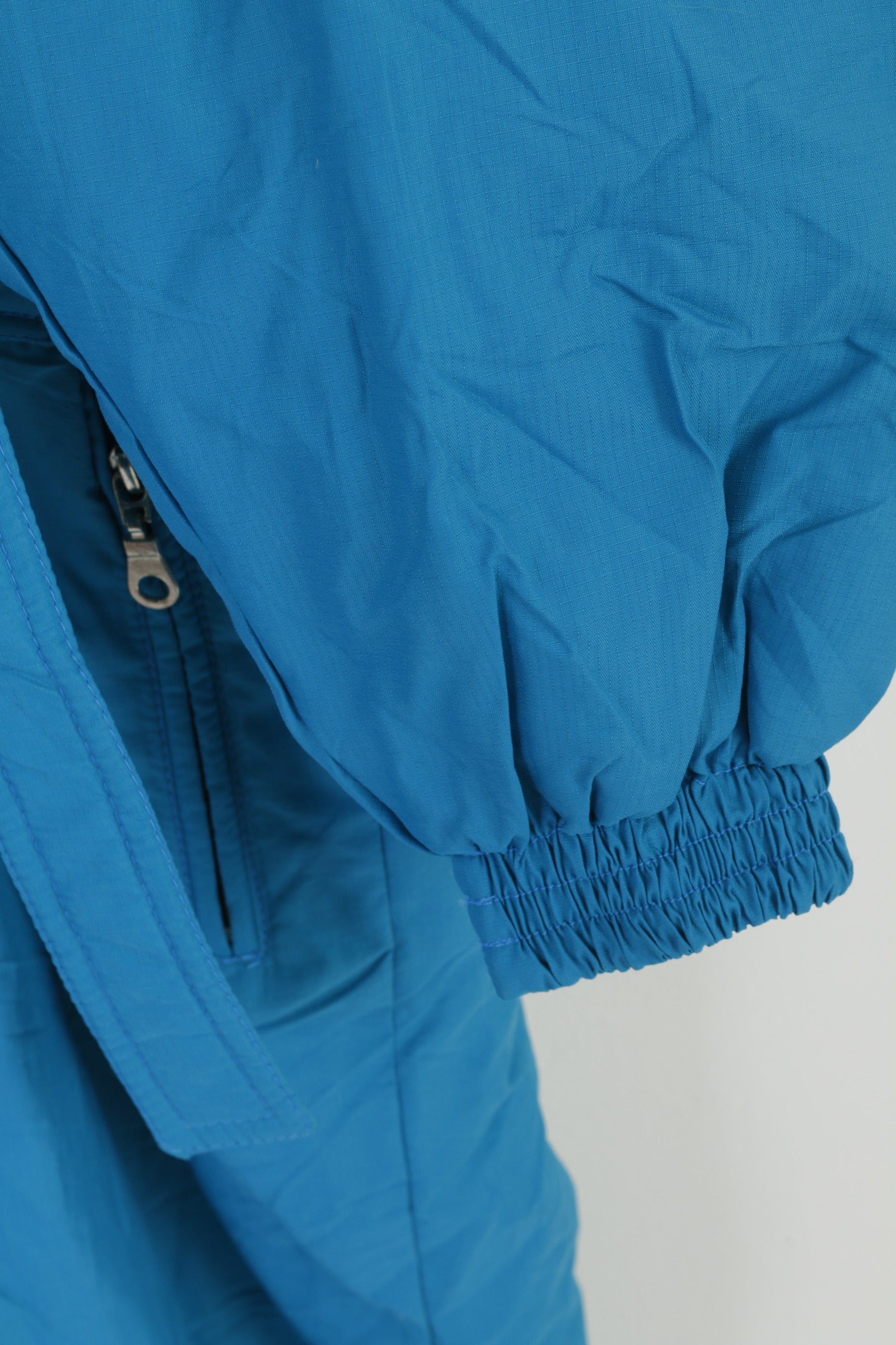 Calmo Sportswear Femme L Combinaison de Ski Bleu Vintage Nylon Capuche Snowboard Combinaison de Neige