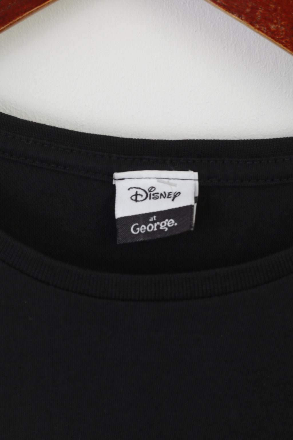 Disney at George Men S Shirt Black Cotton Graphic Party with an Animal Top