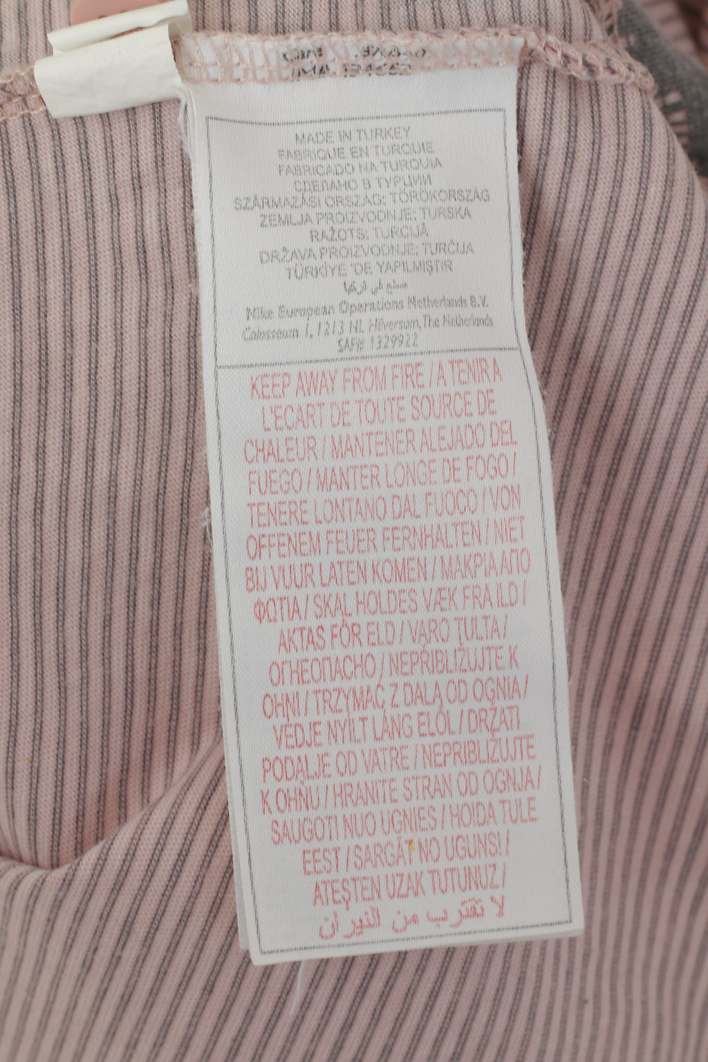 Maglia Nike Uomo M 48/52 Maglia sportiva vestibilità classica in cotone a righe rosa grigio