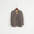 Daks Signature London Giacca da uomo 40 Blazer grigio a righe 100% lana nuova giacca vintage