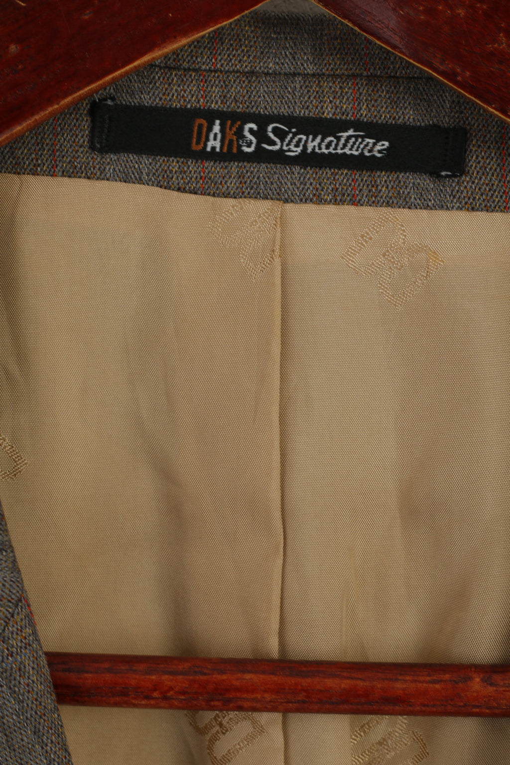 Daks Signature London Mens 40 Blazer Gray Striped 100% New Wool Vintage Jacket