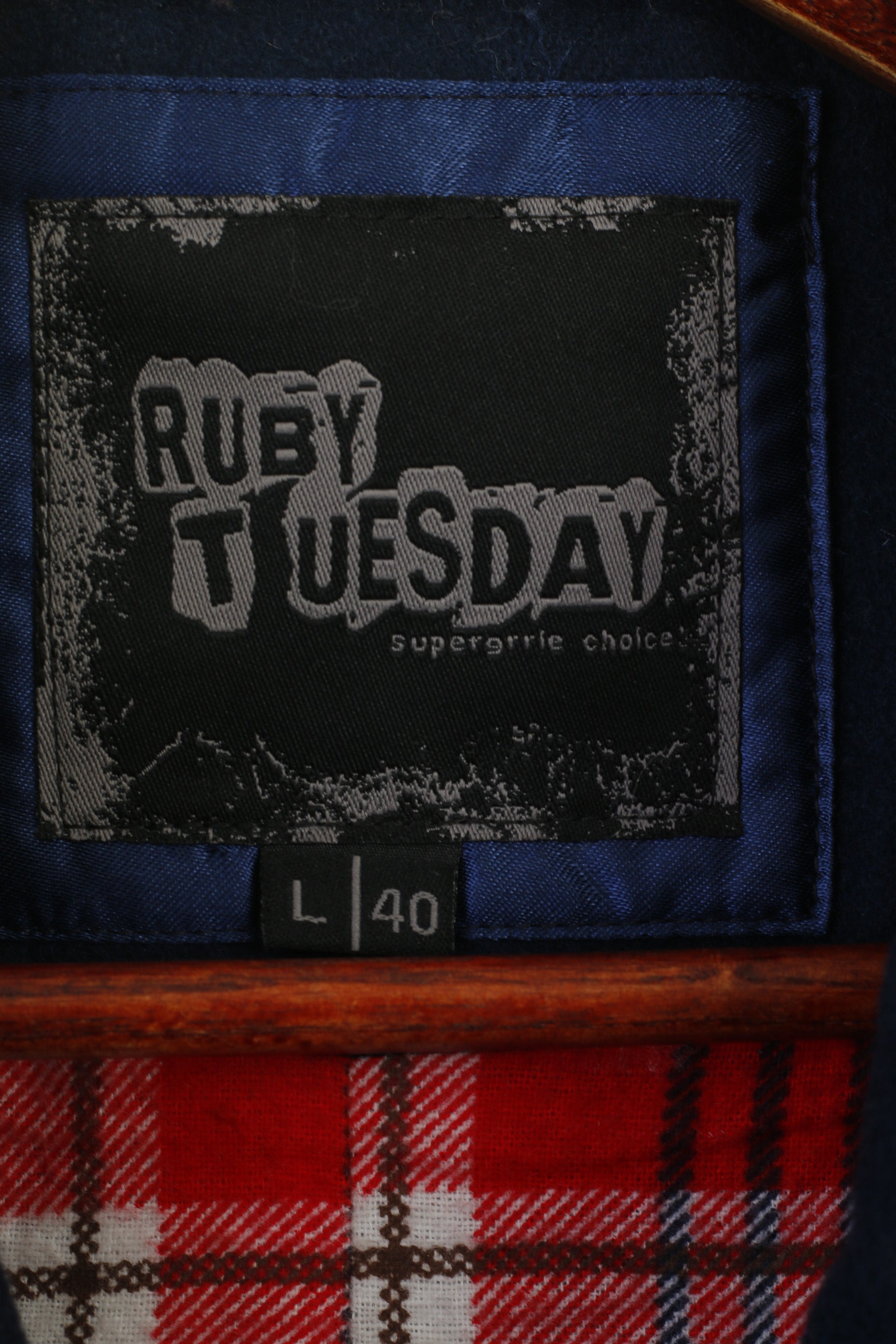 Ruby Tuesday Women 40 L Jacket Navy Wool Double Breasted Sohool School Top