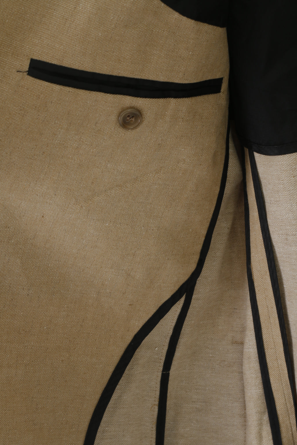 Webmore Light Men 50 40 Blazer Beige Cotton Linen Blend Single Breasted Jacket