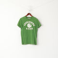 Camicia da uomo Abercrombie &amp; Fitch Top muscolare ricamato con grafica in cotone verde
