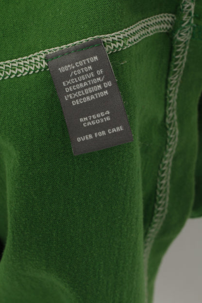 Abercrombie &amp; Fitch Hommes S Chemise Vert Coton Graphique Brodé Muscle Top