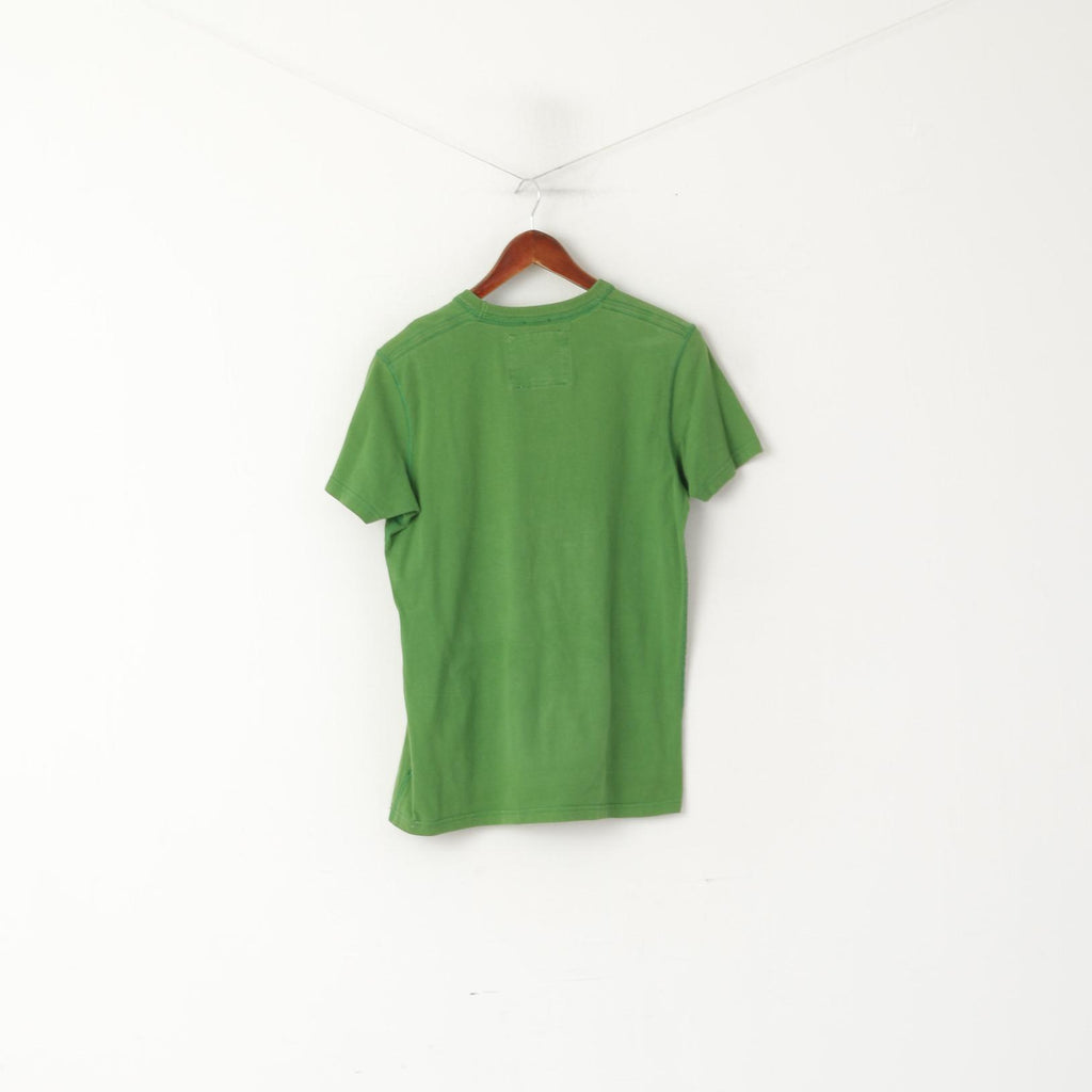 Abercrombie &amp; Fitch Hommes S Chemise Vert Coton Graphique Brodé Muscle Top