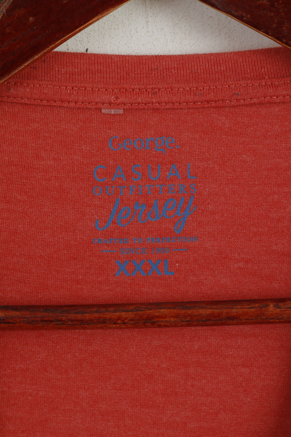 George hommes XXXL t-shirt brique orange graphique coton tenues décontractées Jersey Alabama haut