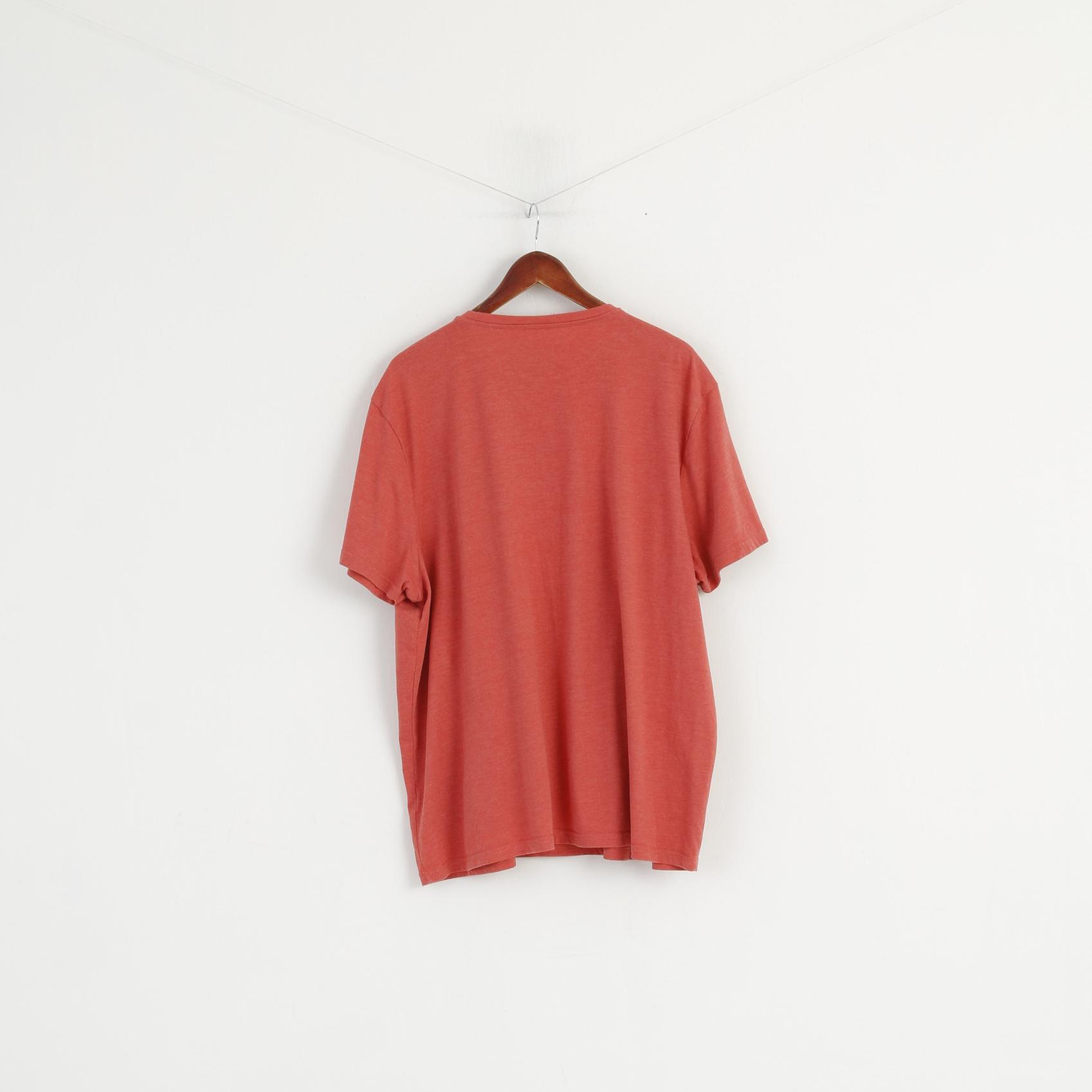 George hommes XXXL t-shirt brique orange graphique coton tenues décontractées Jersey Alabama haut