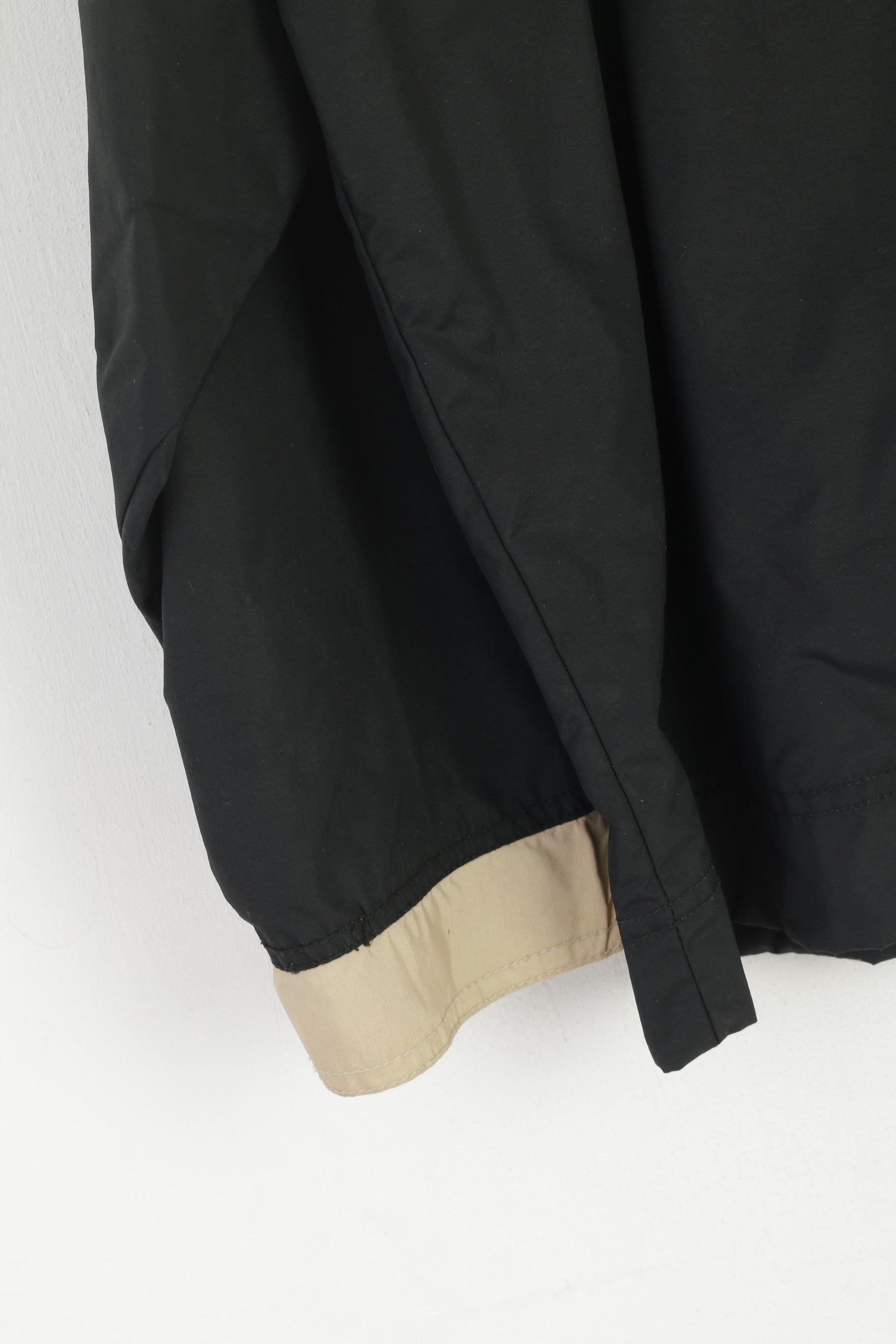 Bonfire Men M Veste en nylon noir léger boutons-pression haut classique