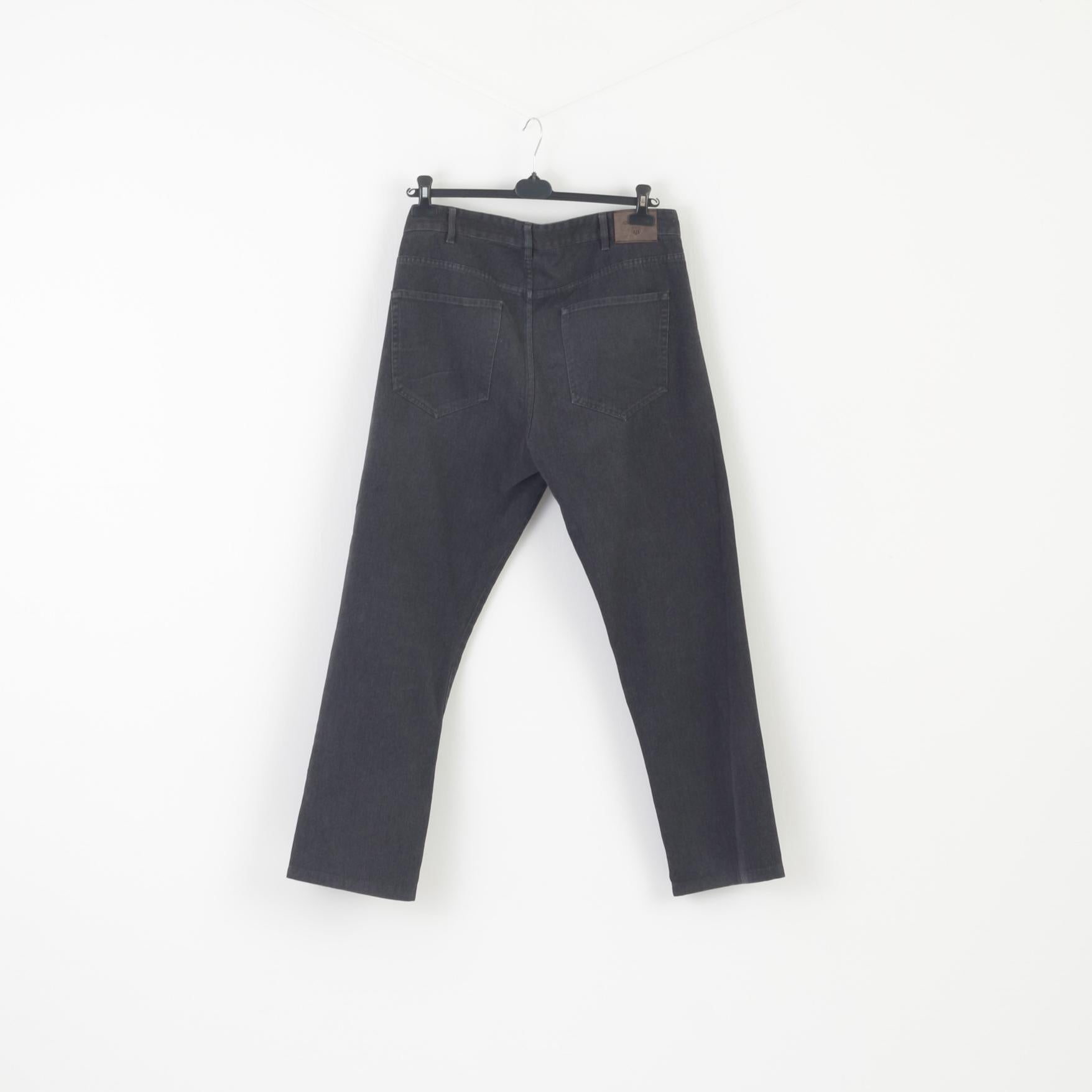 GANT Hommes 38 54 Pantalon Gris Coton Regular Droit Doux Long Pantalons Décontractés