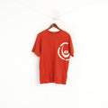 Duck And Cover Hommes XL T-Shirt Orange Coton Ras du Cou Classique Sport Top