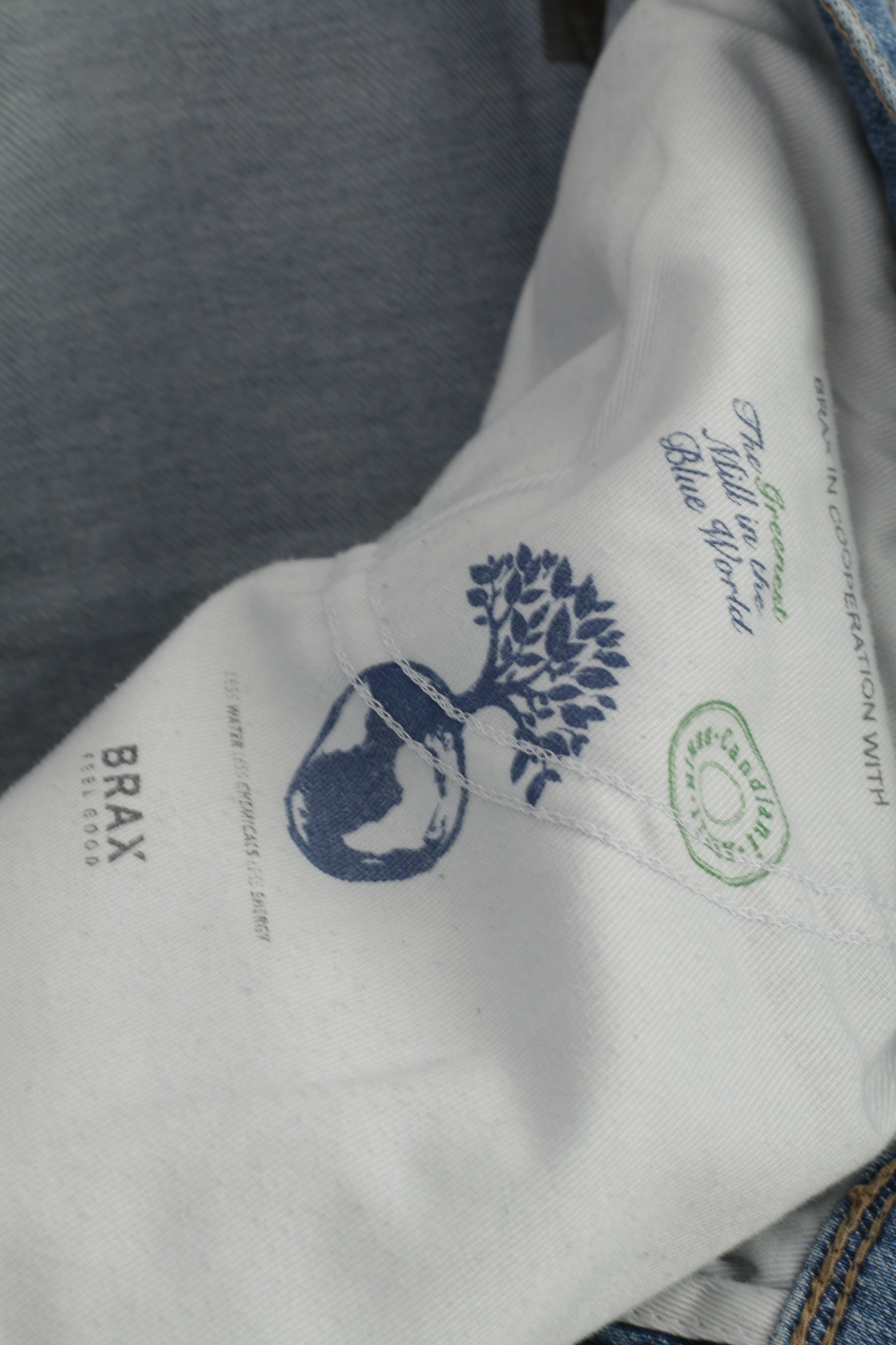 Brax Homme 38 Jeans Pantalon Bleu Denim Cadiz Droit Classique Nature Pantalon