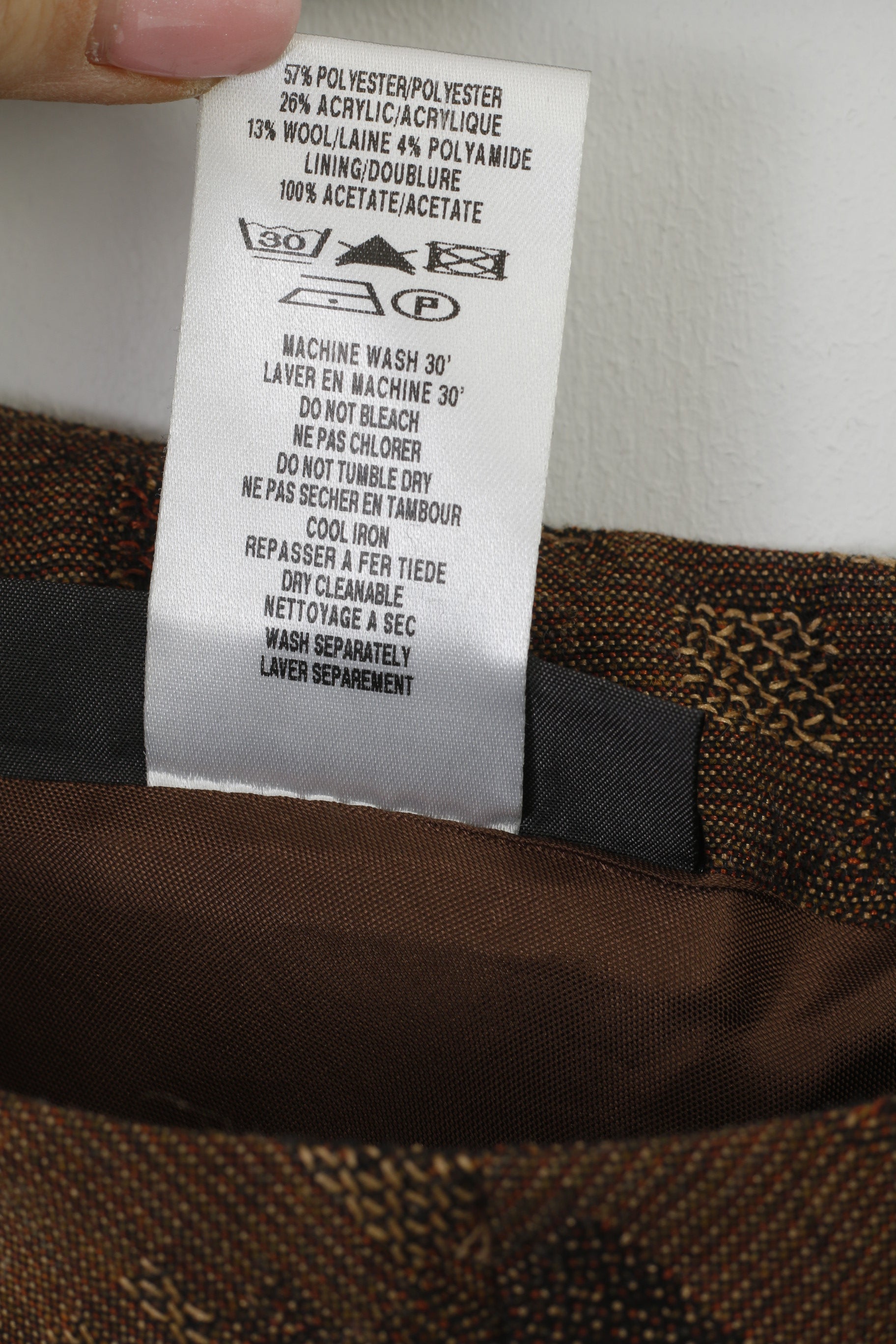 Alex &amp; Co. Femmes 18 42 Jupe Marron Imprimé Panneaux Midi Flare Vintage