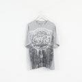 Coca Cola Men XXL T-Shirt Grey Cotton Graphic Drink Basic Crew Neck Top