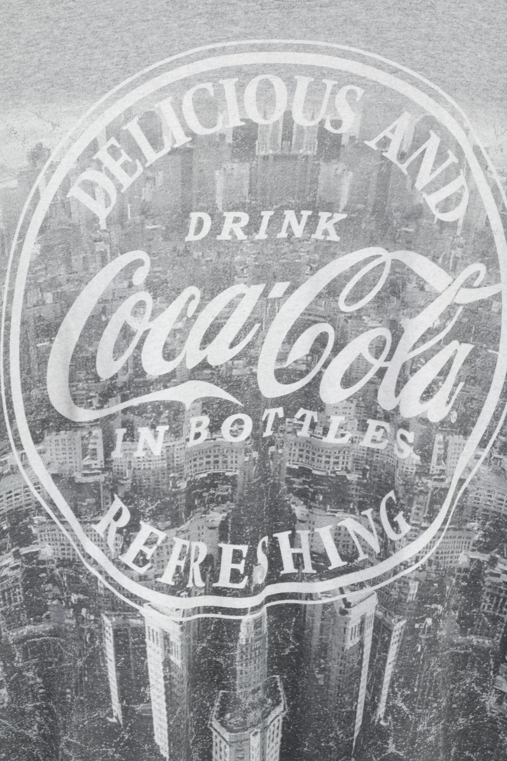 Coca Cola Homme XXL T-Shirt Gris Coton Graphique Boisson Basique Col Rond Haut