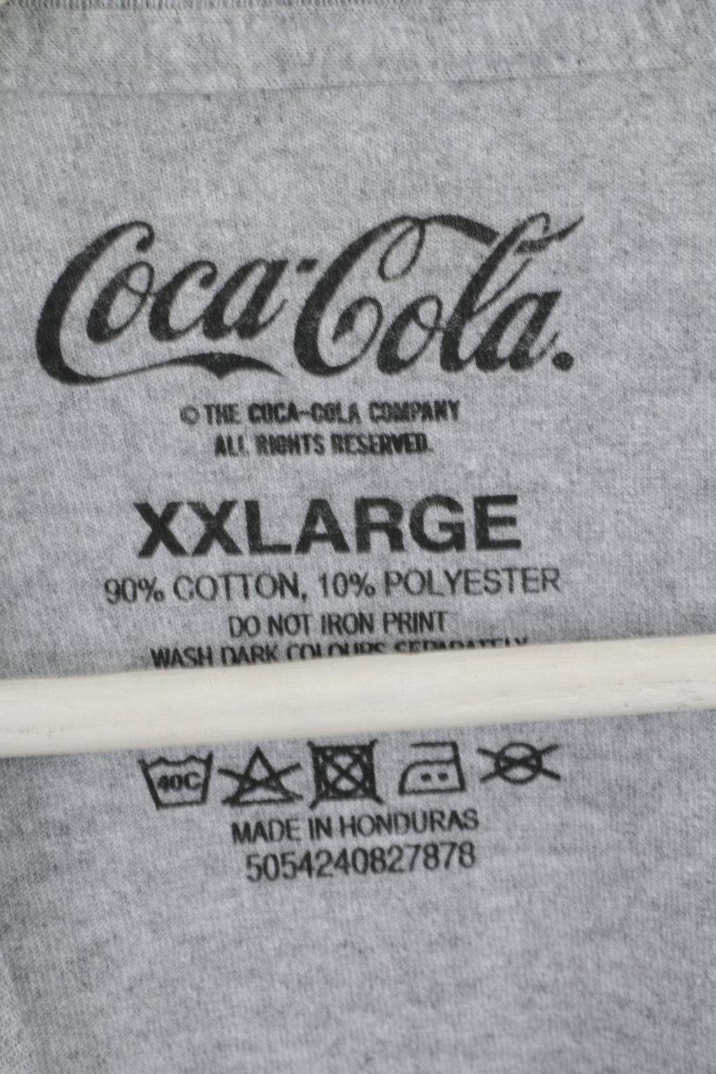 Coca Cola Homme XXL T-Shirt Gris Coton Graphique Boisson Basique Col Rond Haut