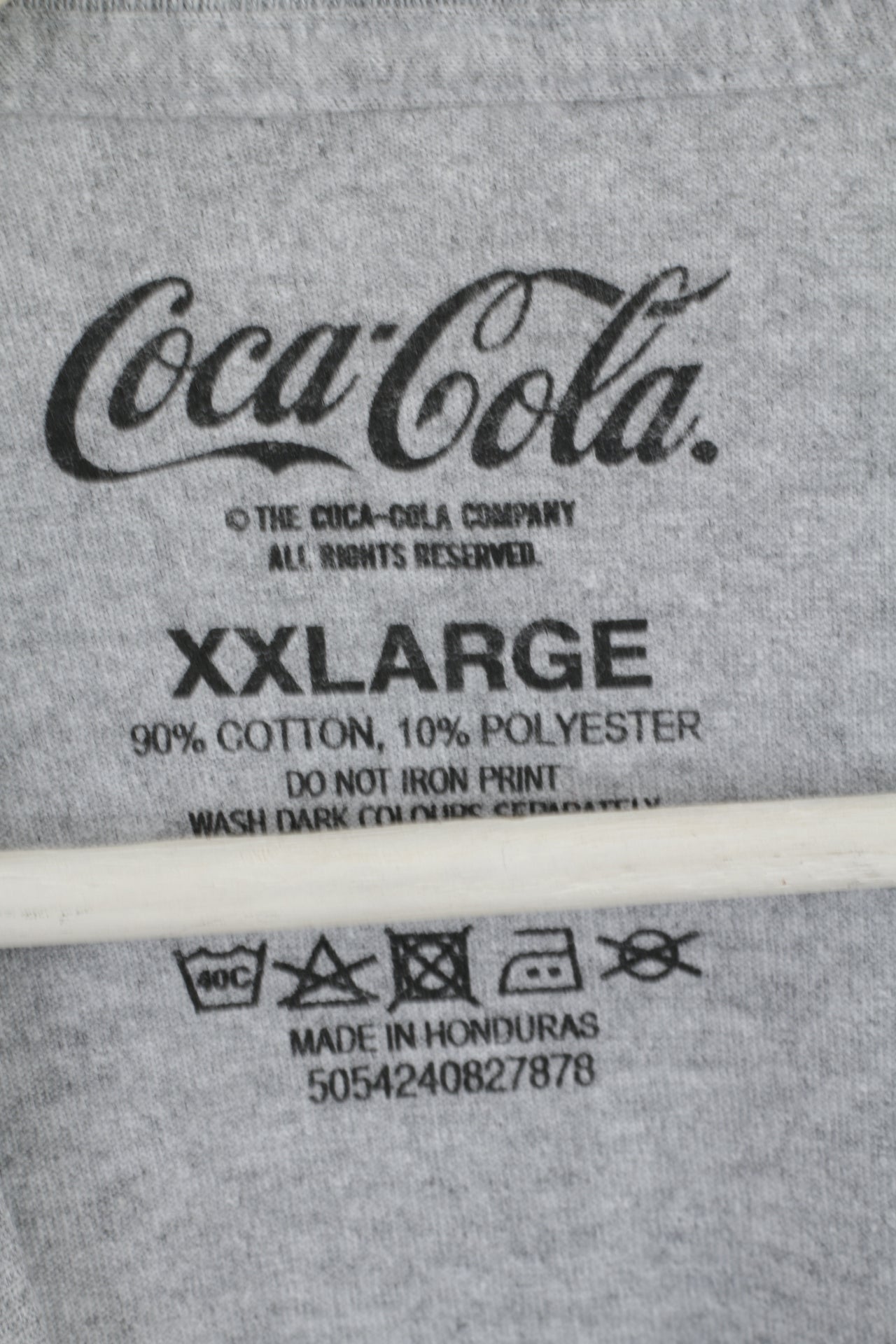 Coca Cola Homme XXL T-Shirt Gris Coton Graphique Boisson Basique Col Rond Haut