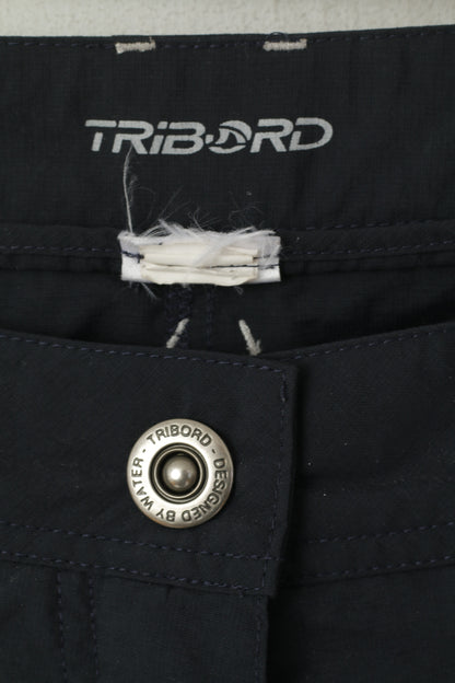 Pantaloni Tribord da donna M. Pantaloni con tasche per abbigliamento sportivo da escursionismo all'aria aperta blu scuro