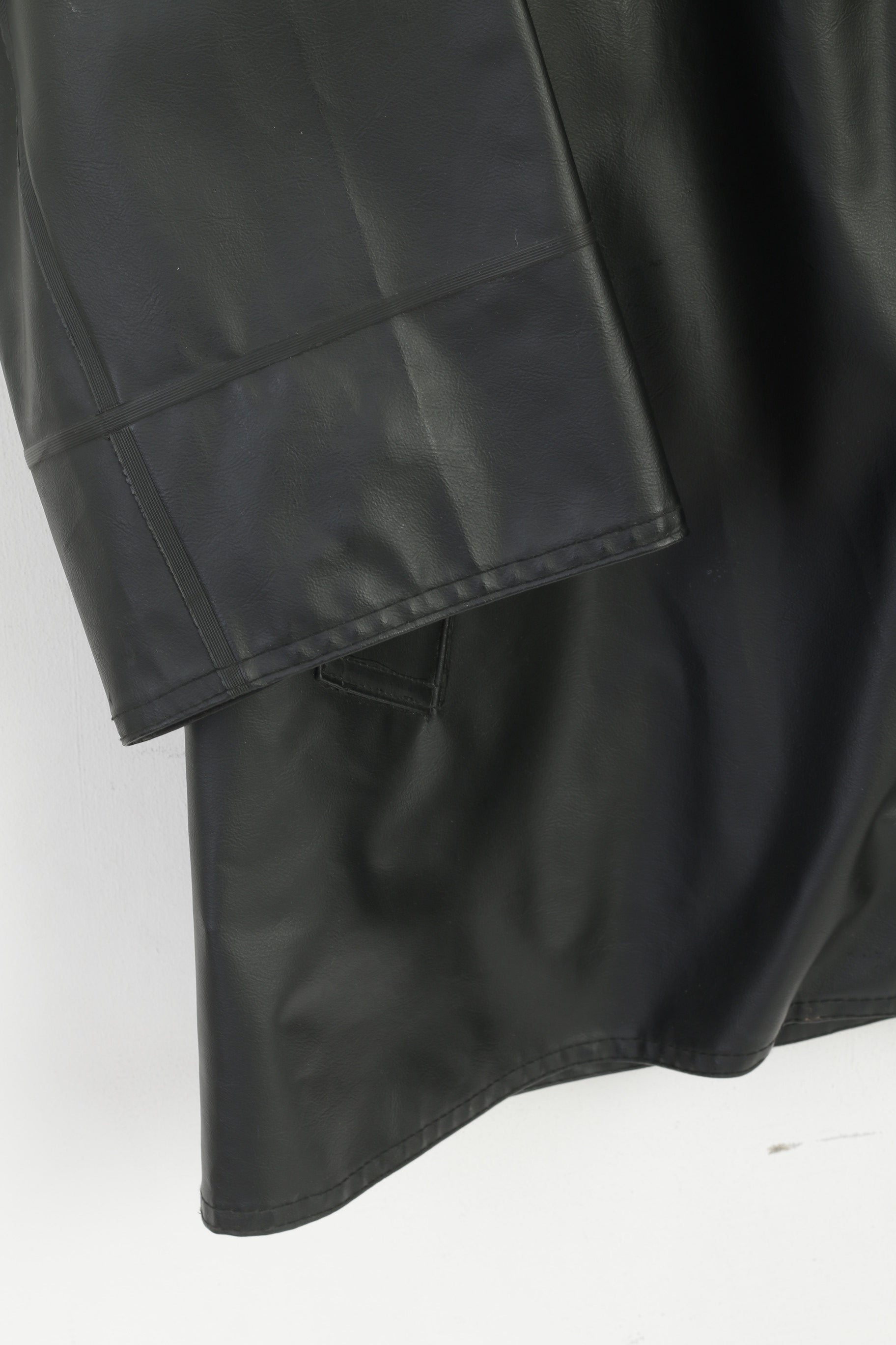 Risa Men 52 L Veste Noir Brillant Doublure Amovible Simple Boutonnage Swiss Made Top