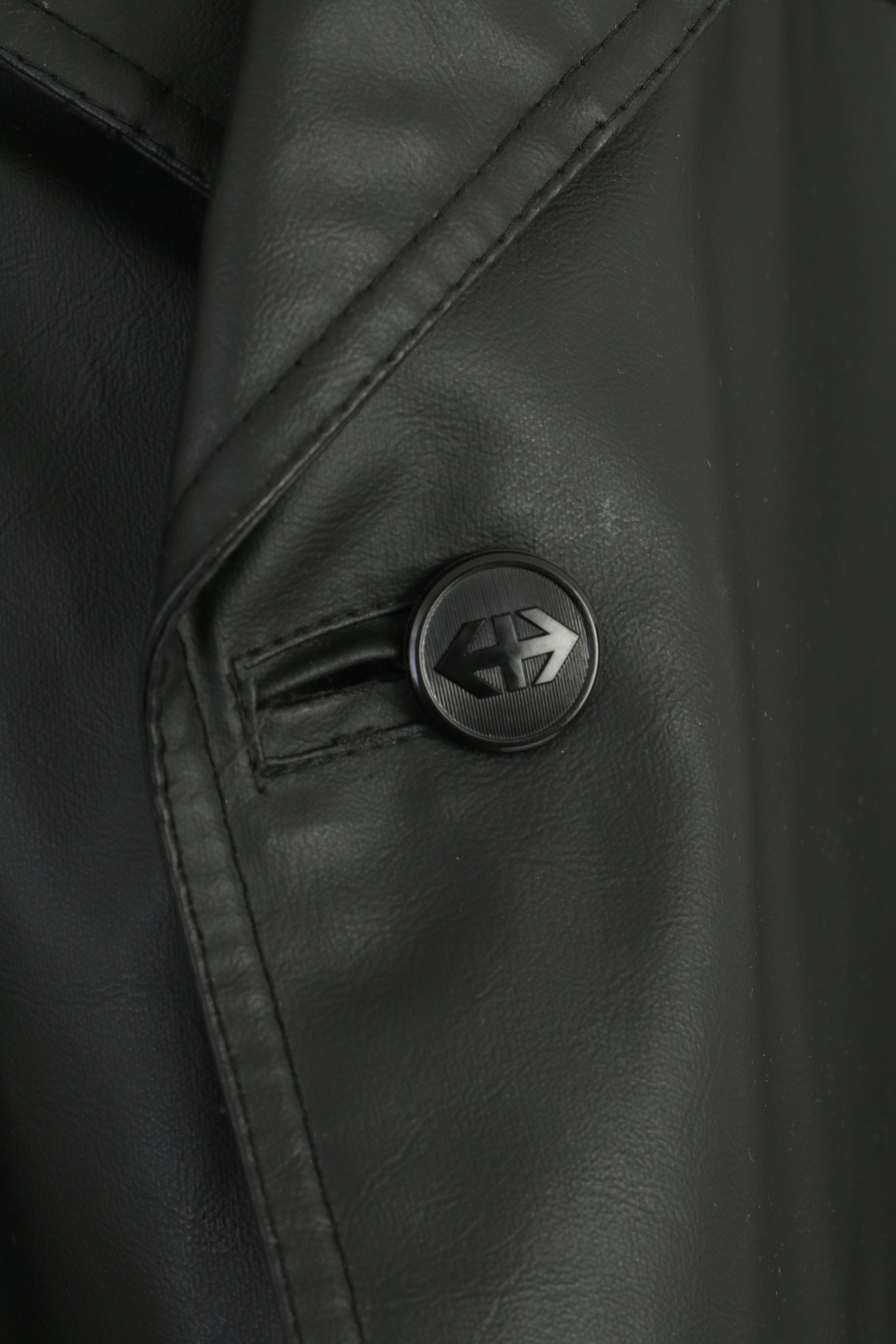 Risa Men 52 L Veste Noir Brillant Doublure Amovible Simple Boutonnage Swiss Made Top