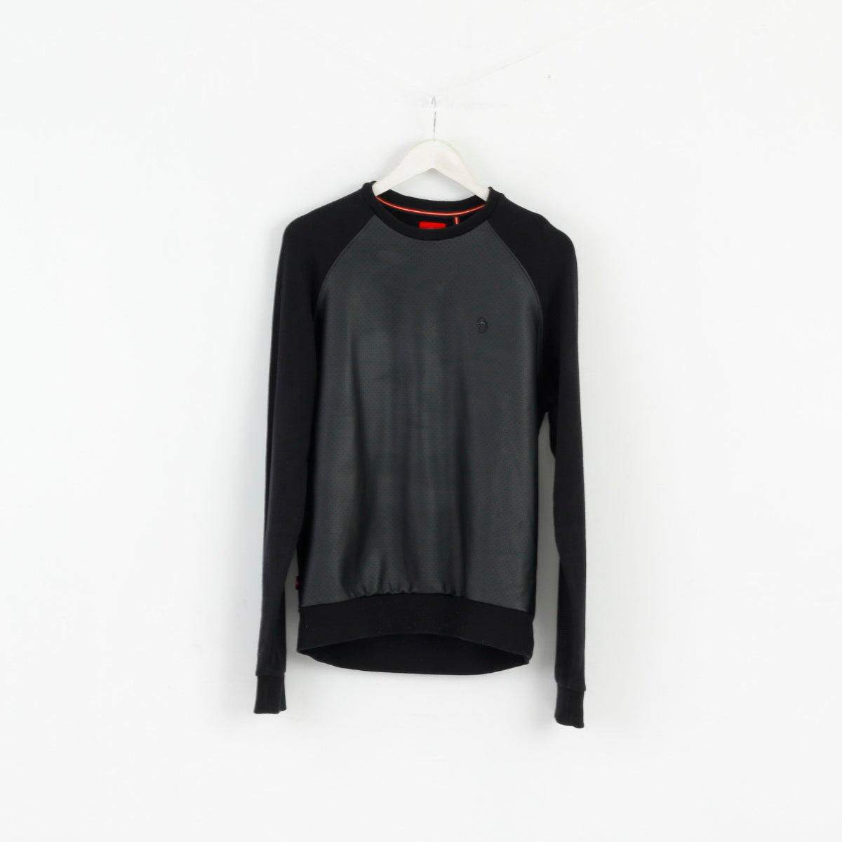Luke 1977 Men M Sweatshirt Black Cotton Front Lamination Premium Top
