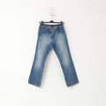 Polo Jeans Ralph Lauren Women 8 Trousers Blue Cotton Classic Vintage Denim Pants