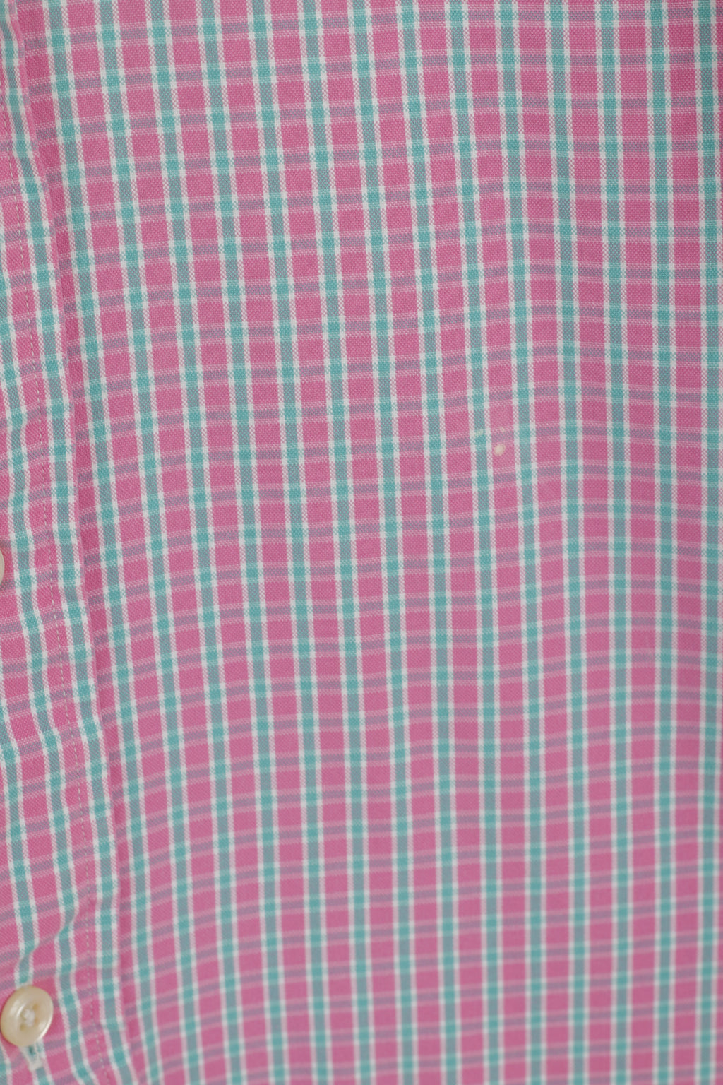 Ralph Lauren Camicia casual da uomo 16 L. Top a maniche corte con colletto button down a quadri rosa