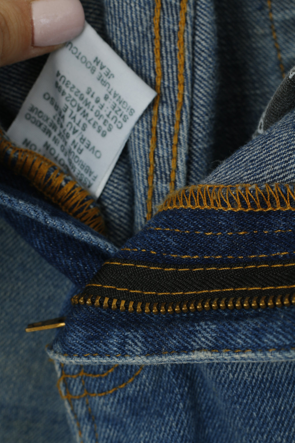 Polo Jeans Ralph Lauren Women 8 Trousers Blue Cotton Classic Vintage Denim Pants