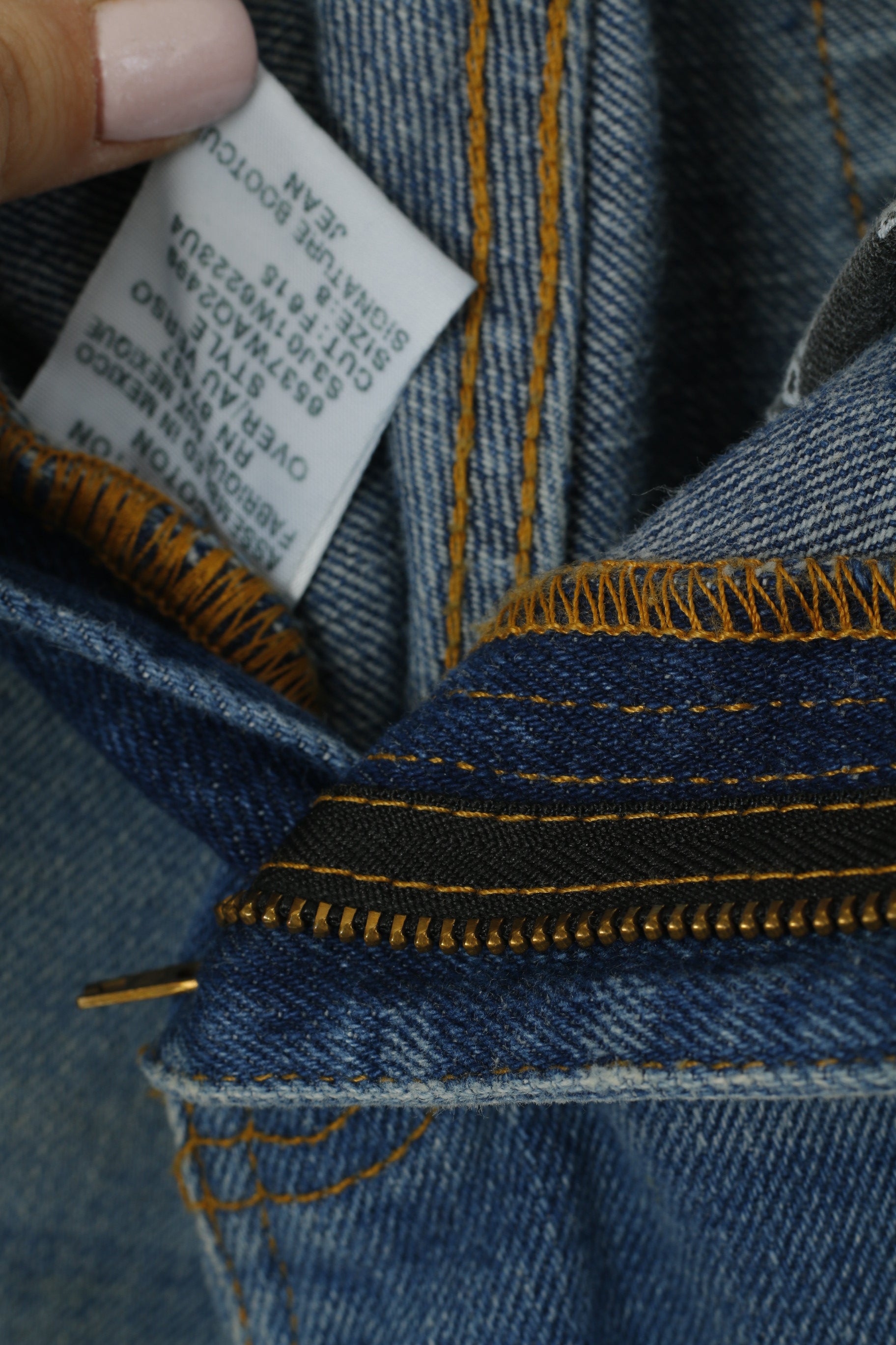 Polo Jeans Ralph Lauren Women 8 Trousers Blue Cotton Classic Vintage Denim Pants