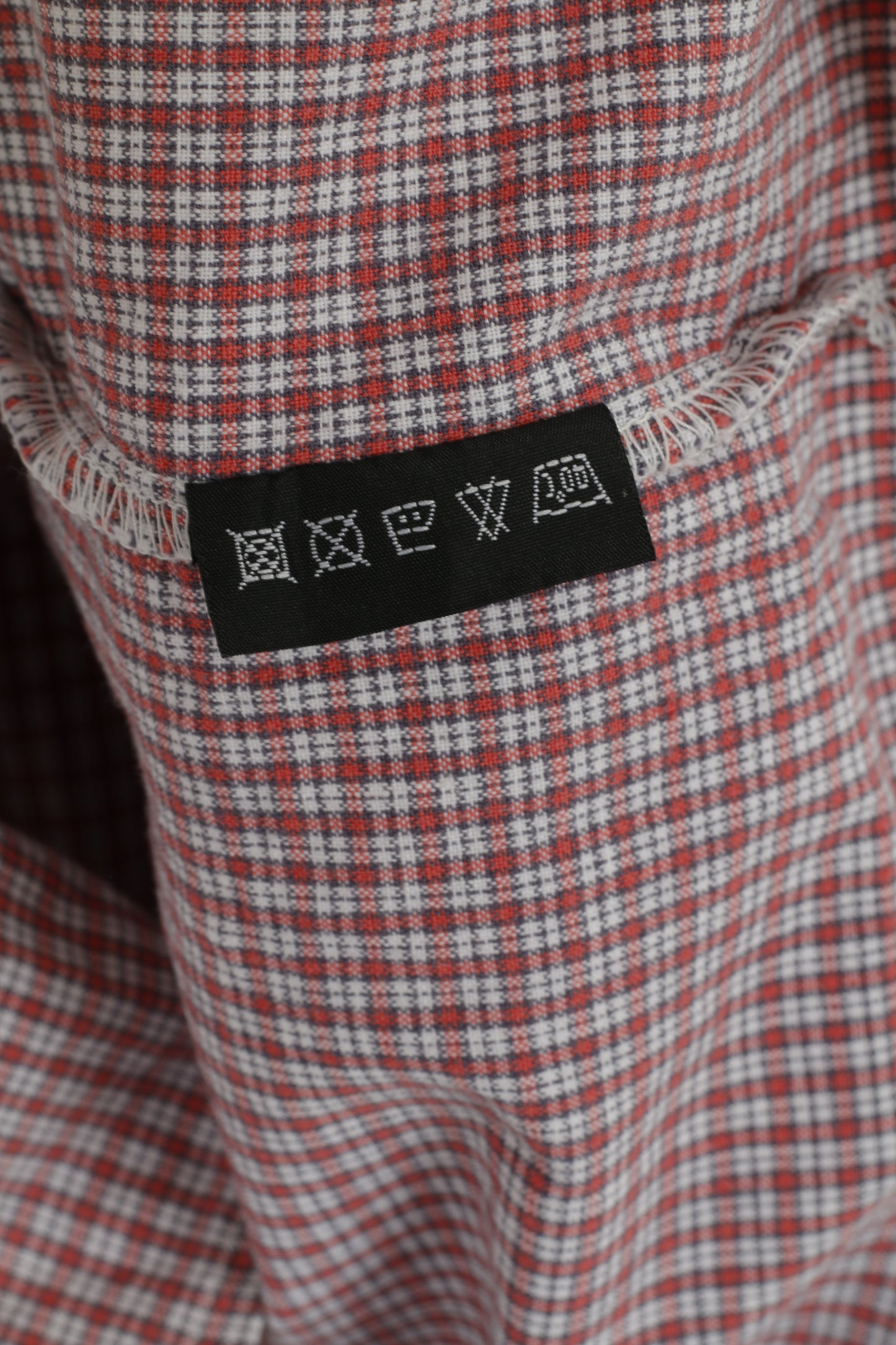 GAUPA Chemise décontractée XL pour homme en coton à carreaux rouges avec poche extérieure à manches longues