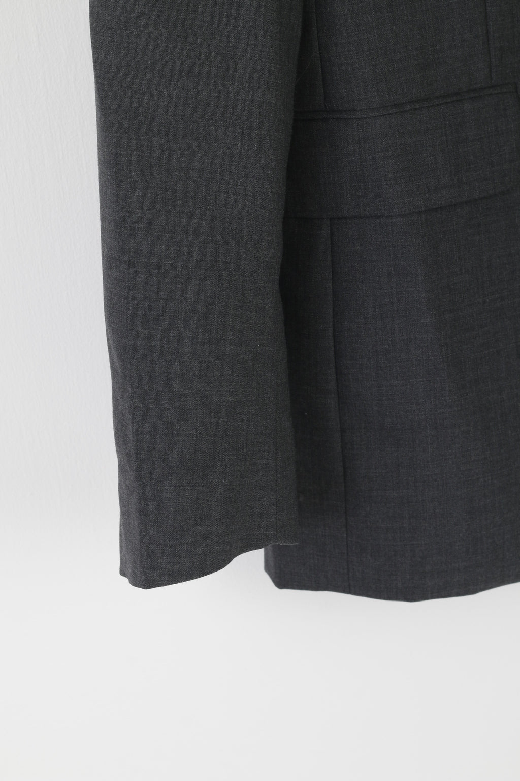 Jaeger Men 42 Blazer Charcoal Wool Mayfair Single Breasted Shoulder Pads Jacket