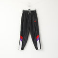 Mytex Pantalon de survêtement XL pour homme Noir brillant Oldschool Zip Leg 100 % nylon Pantalon d'entraînement de sport