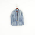 Stone Island Hommes M Veste En Jean Bleu Vintage Coton Délavé Jeans Haut