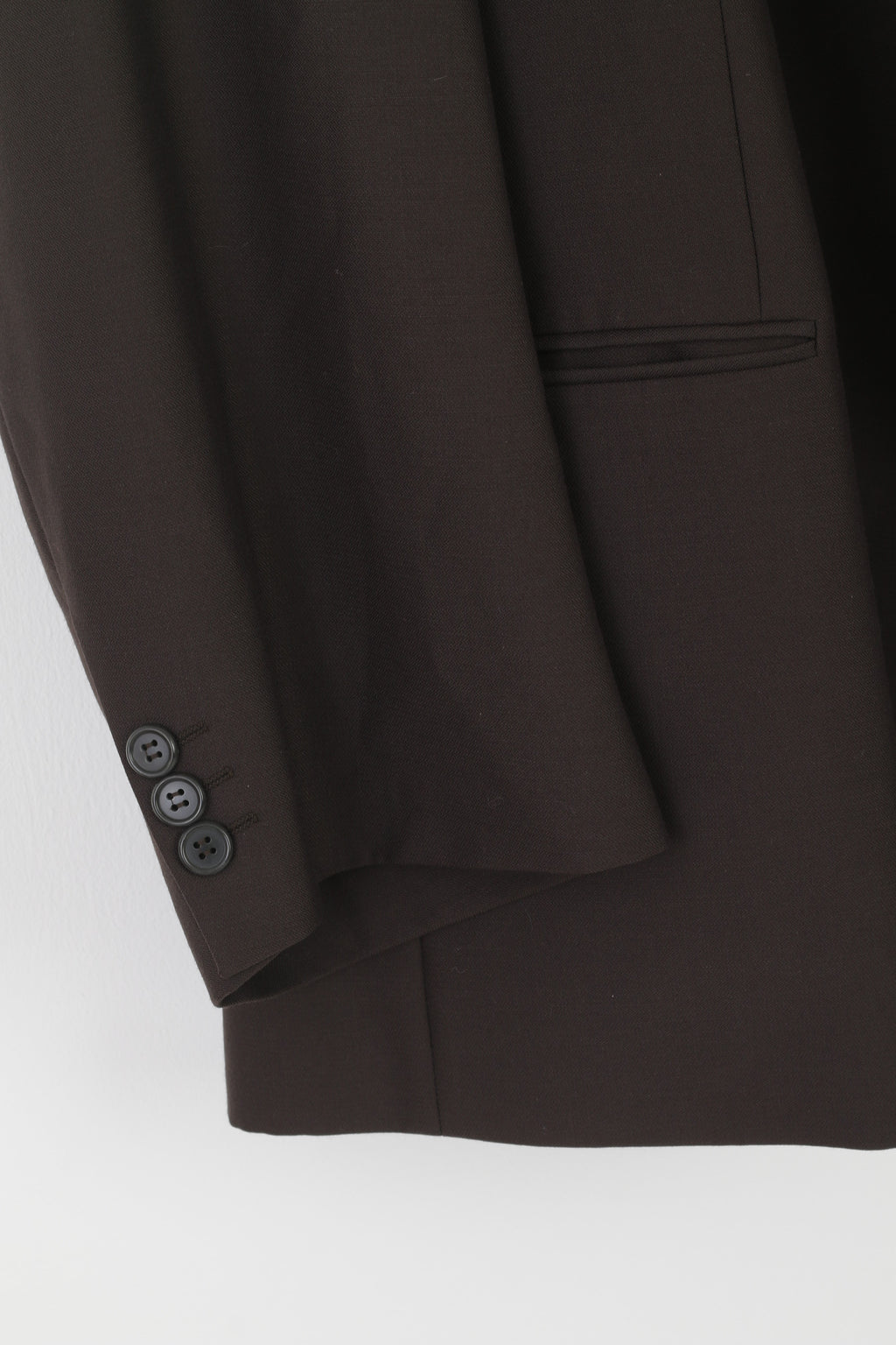 Hugo James Premier Collection Hommes 58 Blazer Veste à simple boutonnage en laine marron