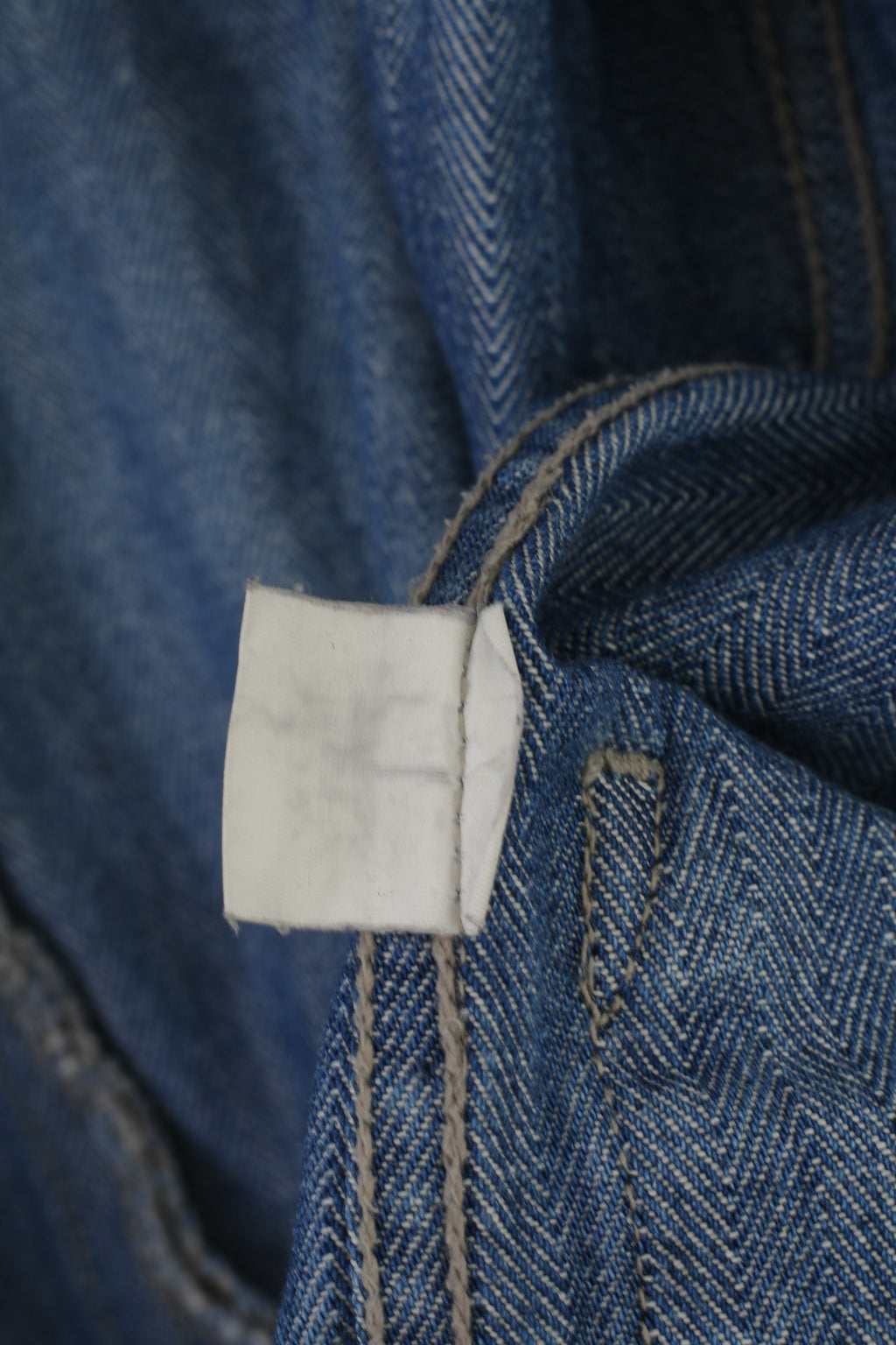 Stone Island Men M Denim Jacket Blue Vintage Cotton Wash Jeans Top