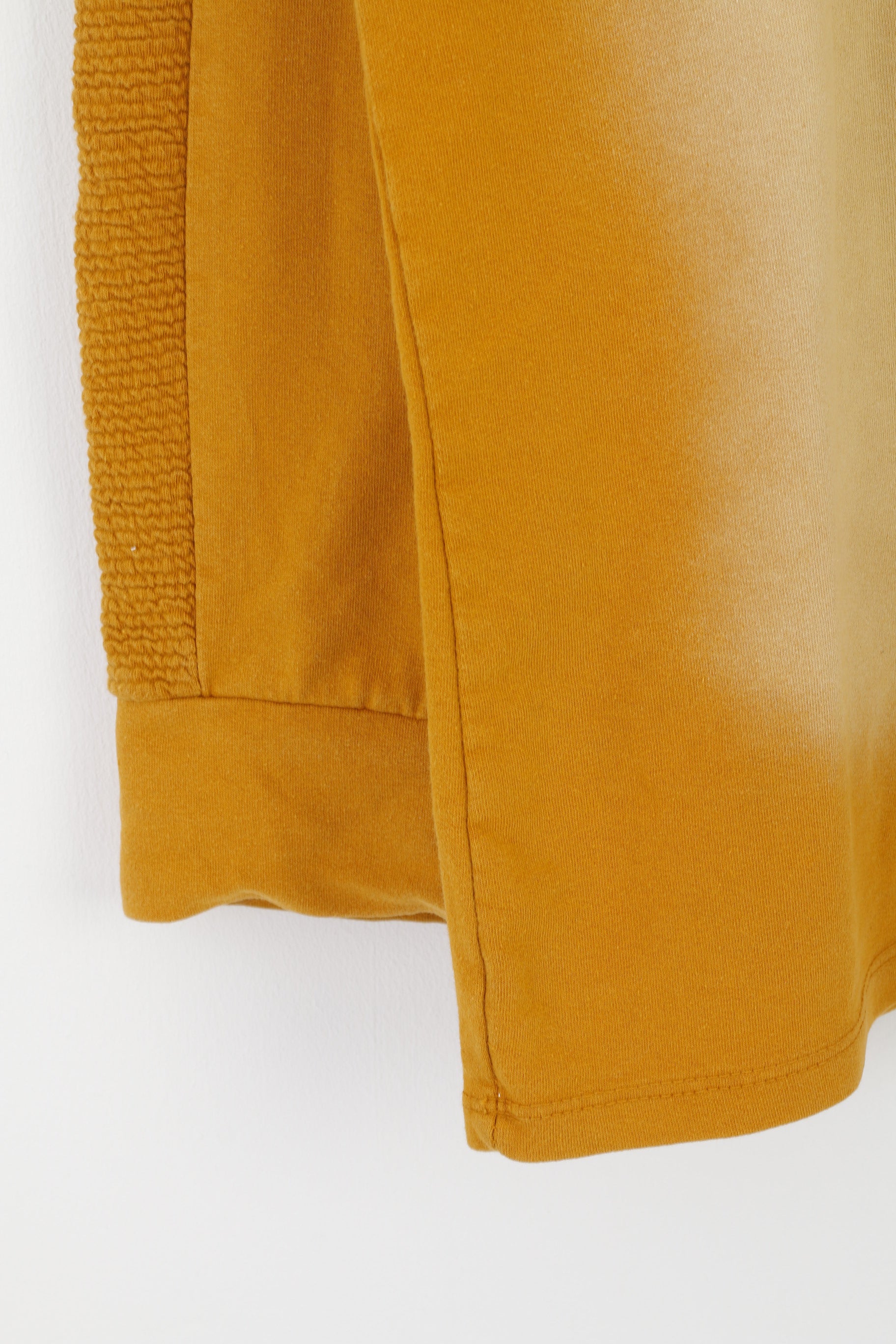 Made in Italy Women M Blouse Mustar Cotton Stretch Graphic Change Sweatshirt