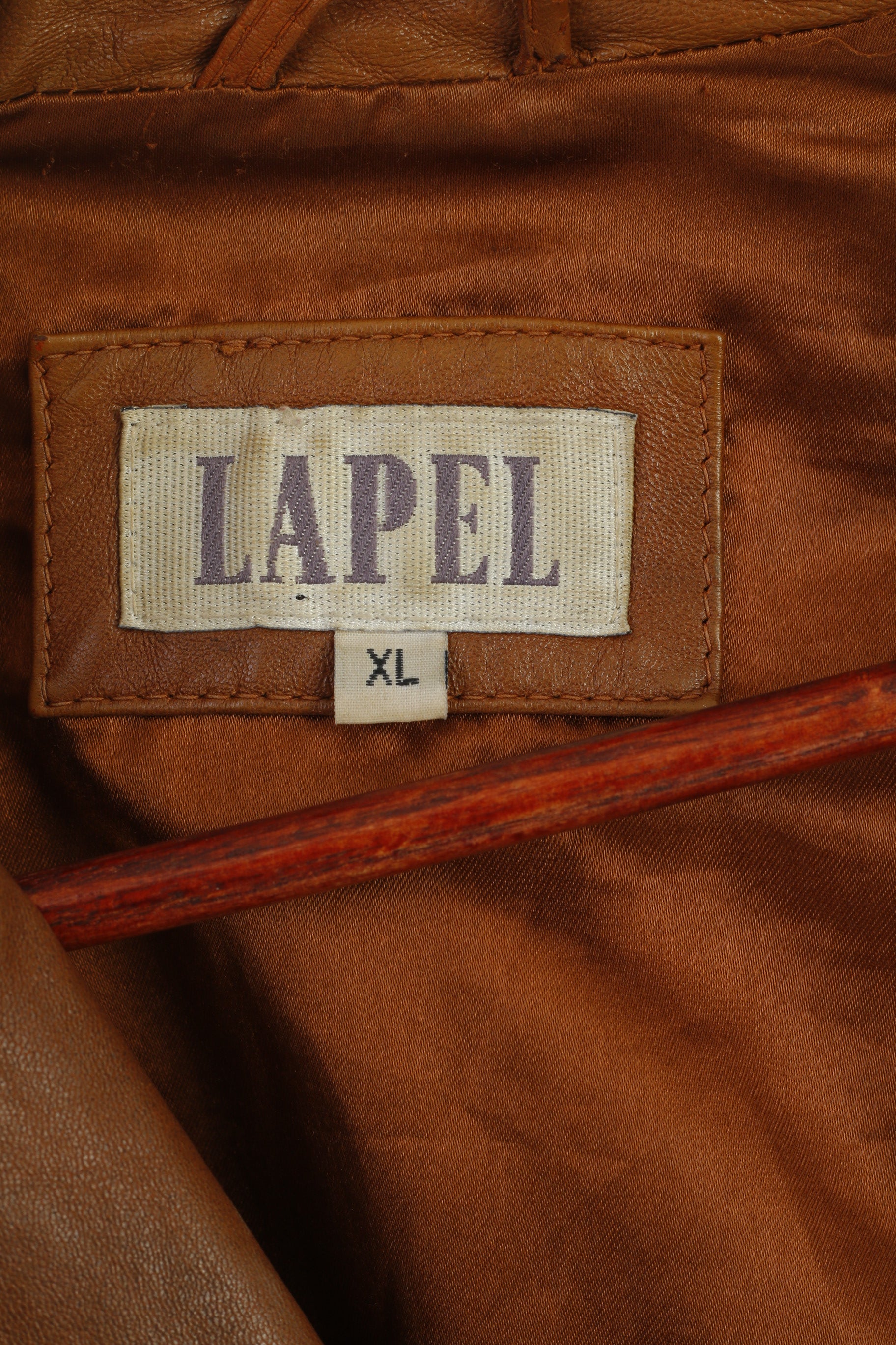 Lapel Women XL (L) Jacket Camel Leather Western Vintage Single Breasted Blazer