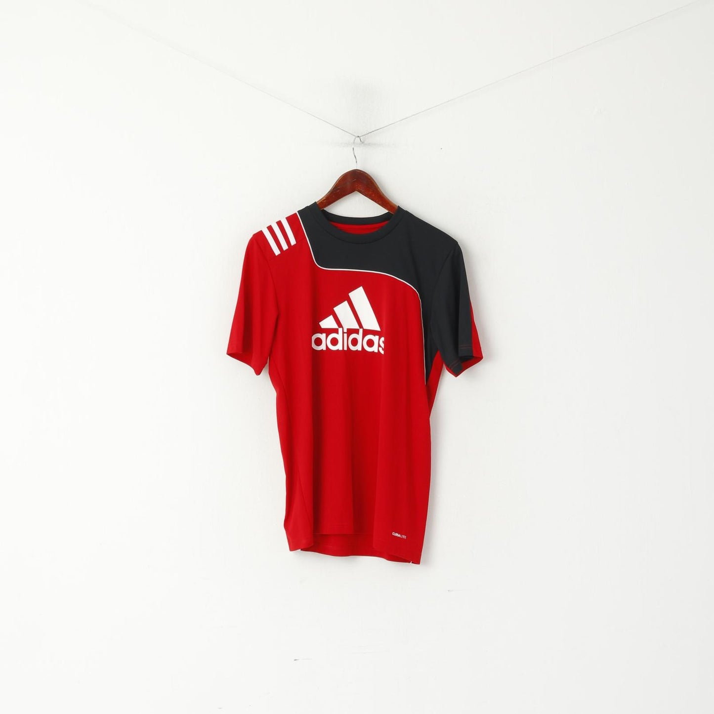 Adidas Youth  15-16 Age 176 Shirt Red Training Football Jersey Big Logo Top