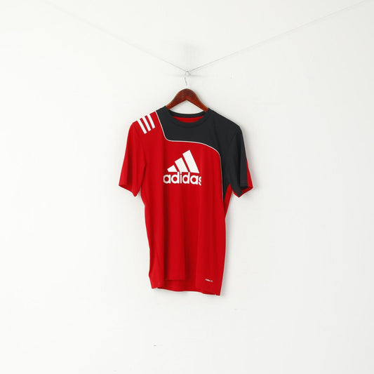 Adidas Youth 15-16 Age 176 Maglia da allenamento rossa Maglia da calcio con logo grande