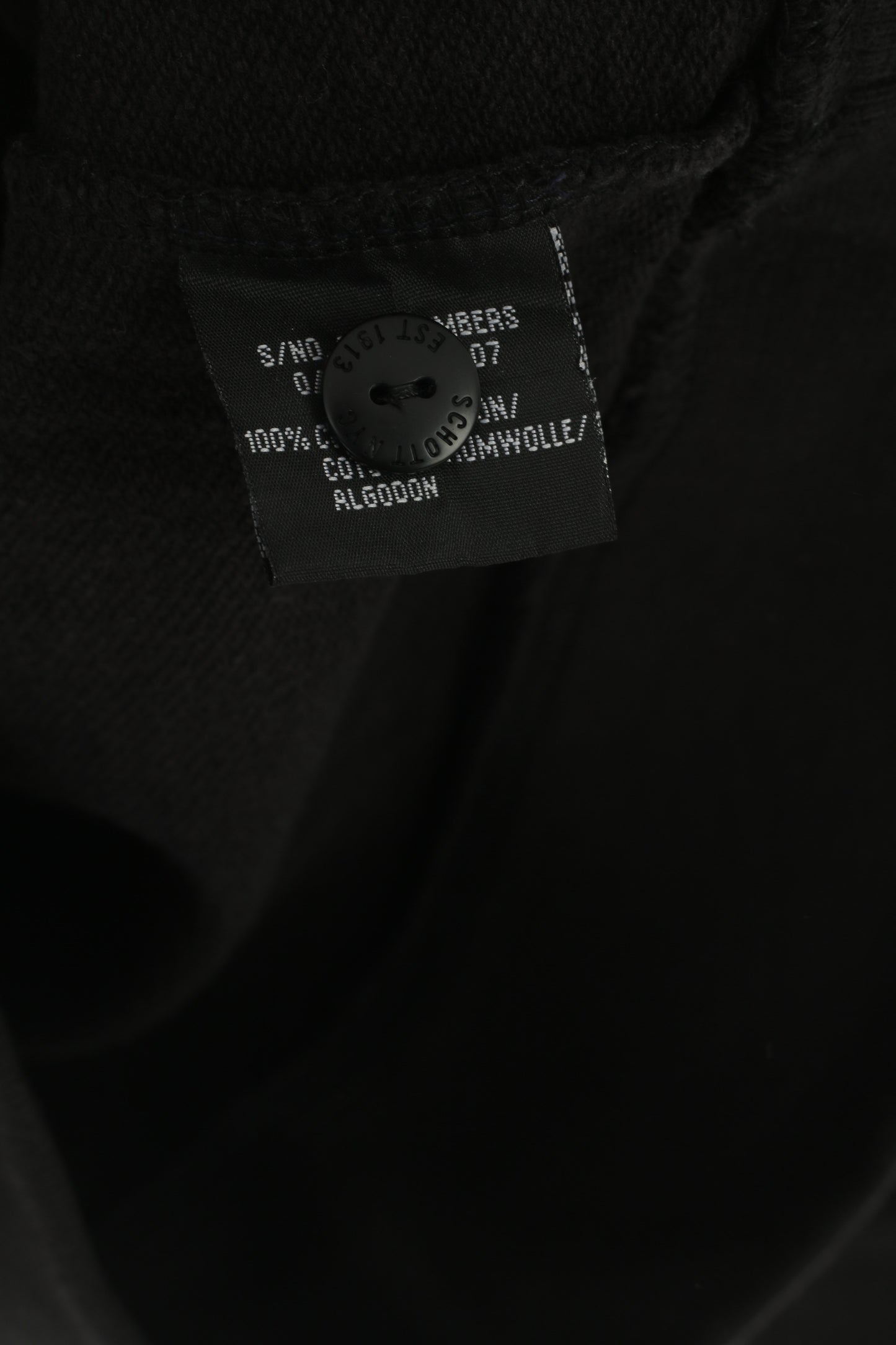 Schott NYC Men M (S) Sweatshirt Black Cotton Hooded Bros Logo Army Top