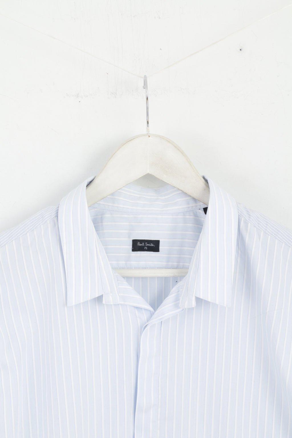 Paul Smith Men XL Casual Shirt Blue Striped Cotton Fitted Long Sleeve Top