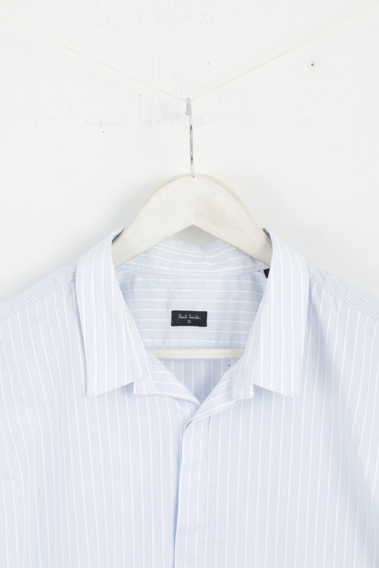 Paul Smith Men XL Casual Shirt Blue Striped Cotton Fitted Long Sleeve Top