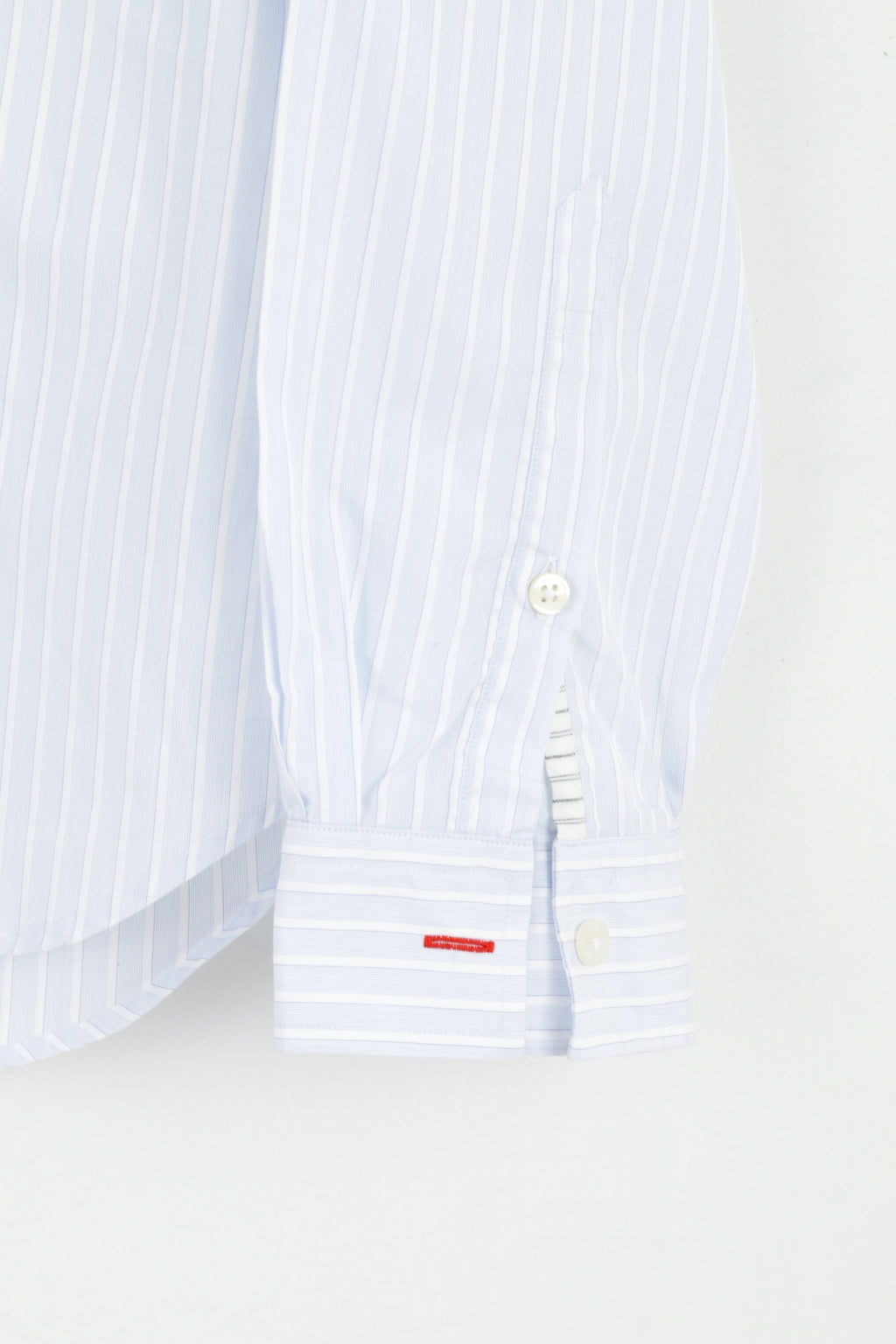 Paul Smith Men XL Casual Shirt Blue Striped Cotton Fitted Long Sleeve Top